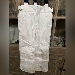 Kids White Snow Ski Pants